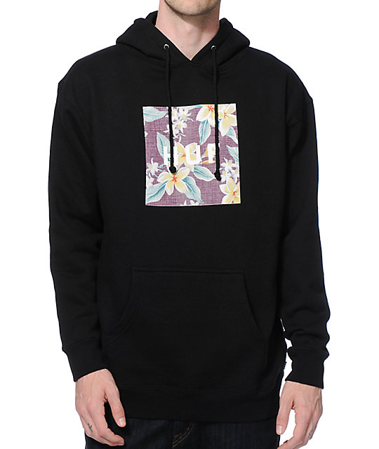 huf floral hoodie