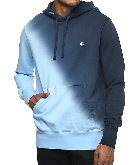 light blue huf hoodie