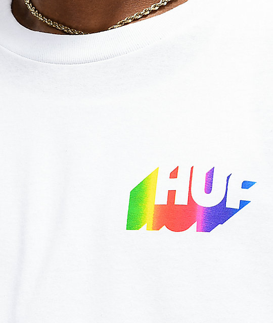 White HUF Aura Long Sleeve T-Shirt