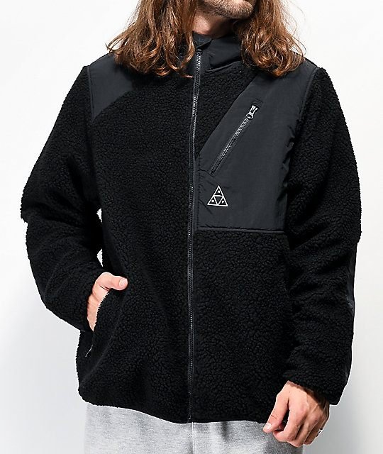 black tech fleece jacket