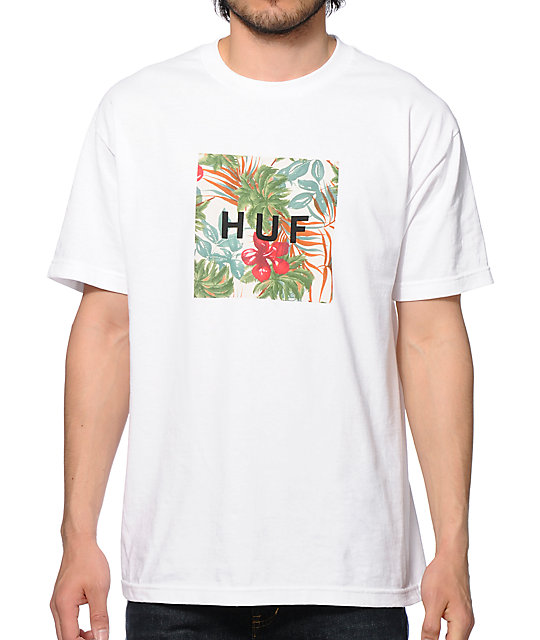 huf box logo t shirt