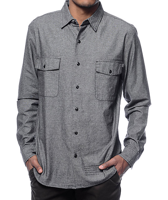 blusa gris manga larga