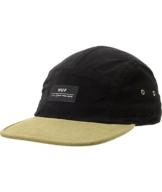 HUF Death From Above Black Cord 5 Panel Hat | Zumiez