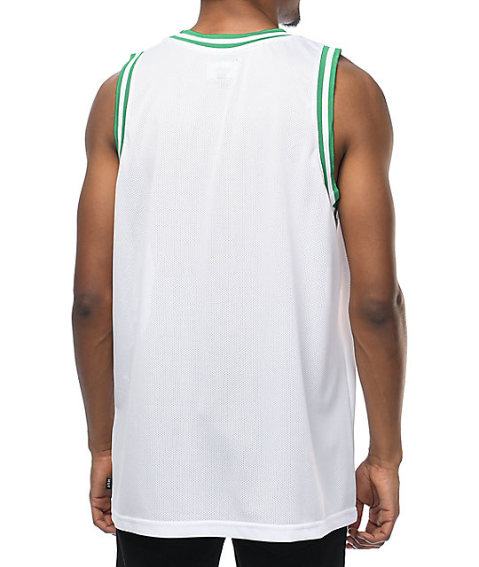 white and green jersey