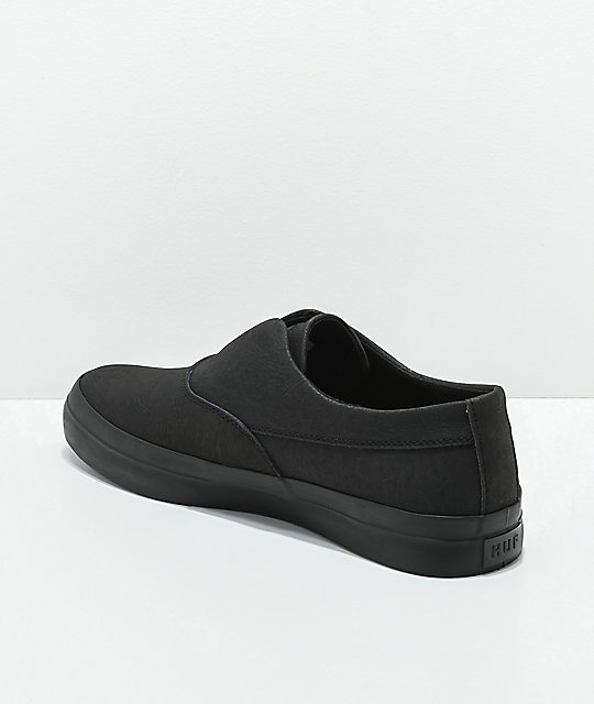 all black slip on shoes