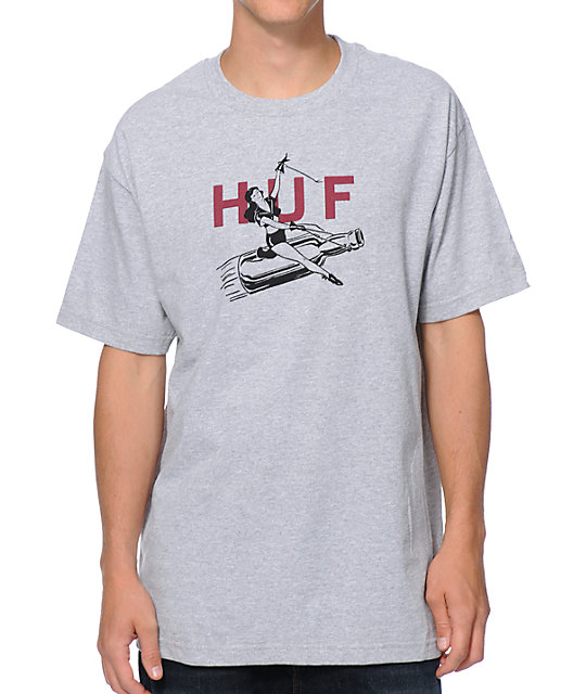 HUF Joyride Heather Grey T-Shirt | Zumiez
