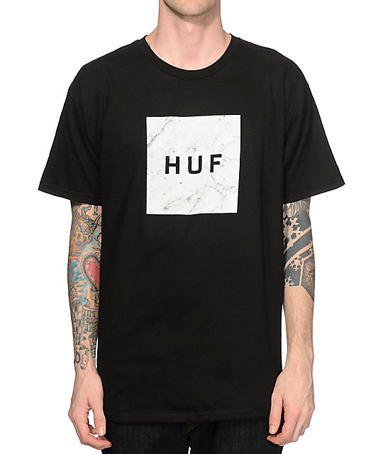 huf box logo t shirt