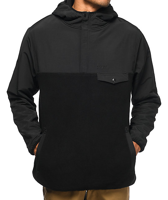 black pullover fleece