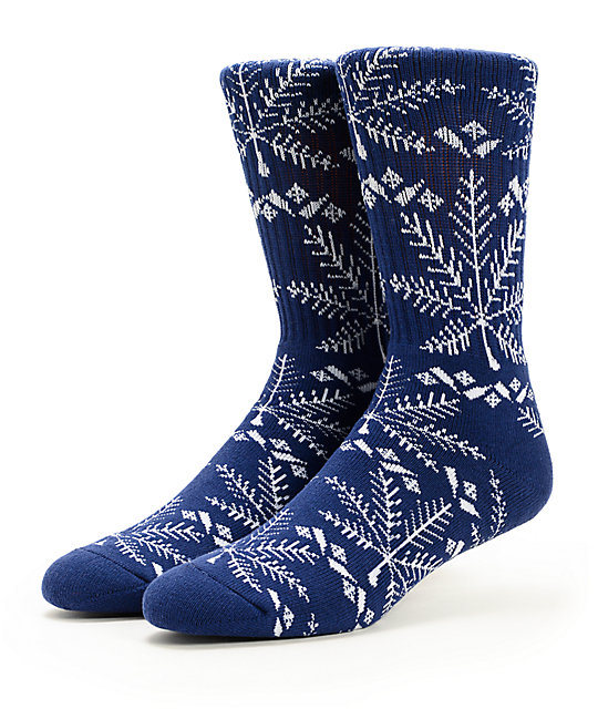 HUF Nordic Navy Crew Socks | Zumiez