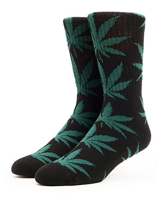 HUF Plantlife Black & Green Crew Socks | Zumiez