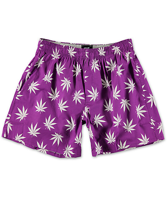 HUF Plantlife Purple Boxer Shorts at Zumiez : PDP