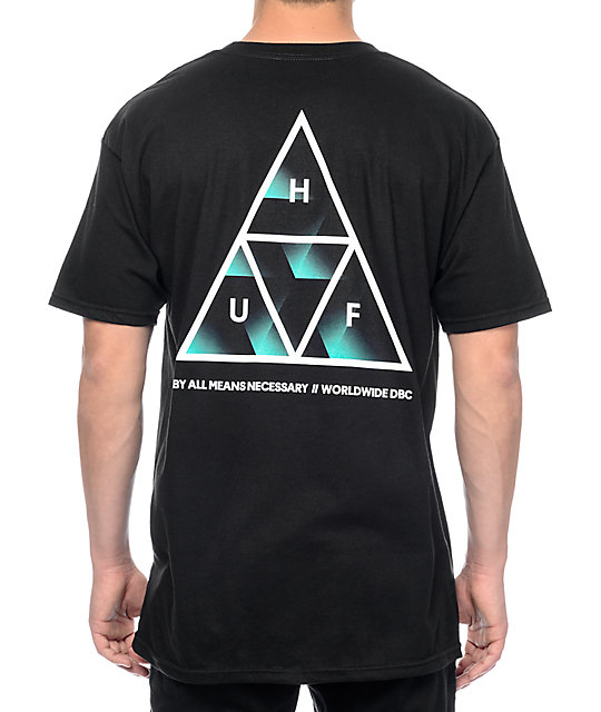 HUF Premiere Triple Triangle Black T-Shirt | Zumiez