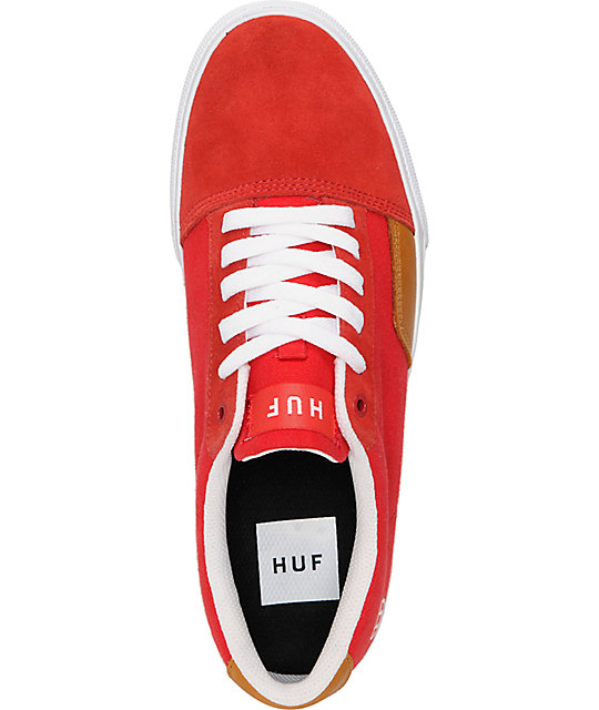 hu red shoes