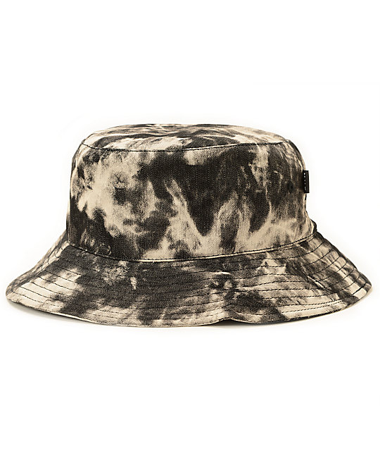 black tie dye bucket hat