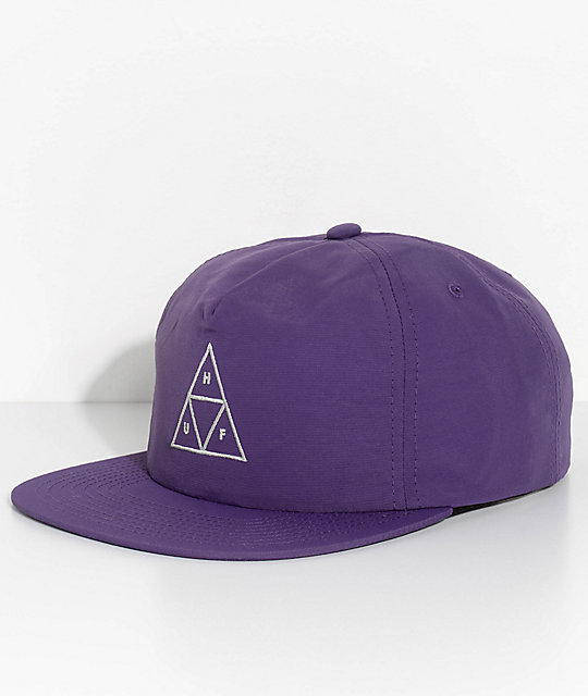 purple snapback hat