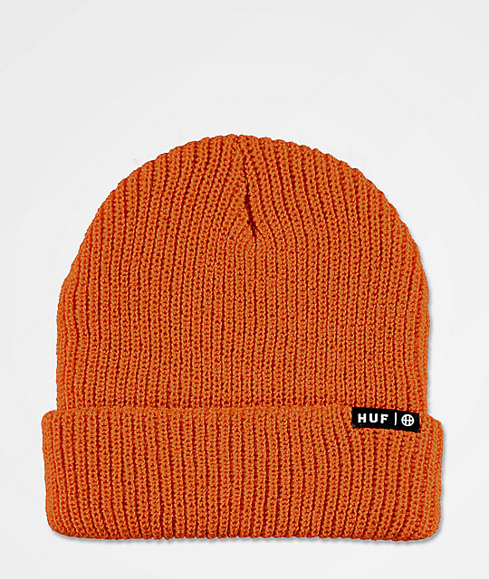 brown and orange beanie