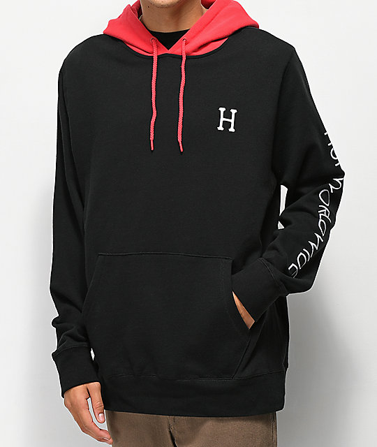 black huf hoodie