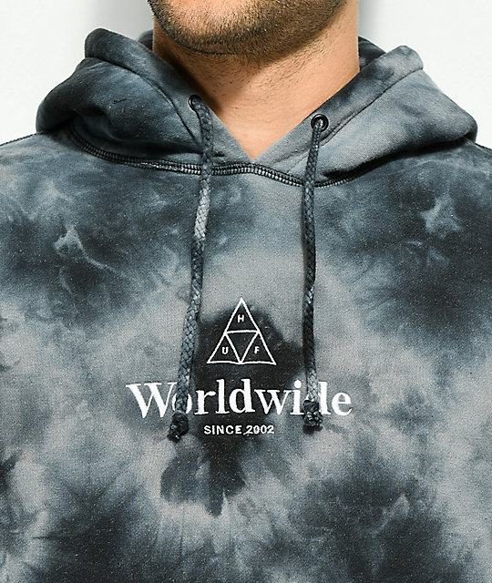 huf worldwide black hoodie