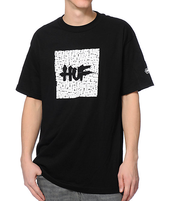 HUF X Haze Box Logo Black T-Shirt | Zumiez