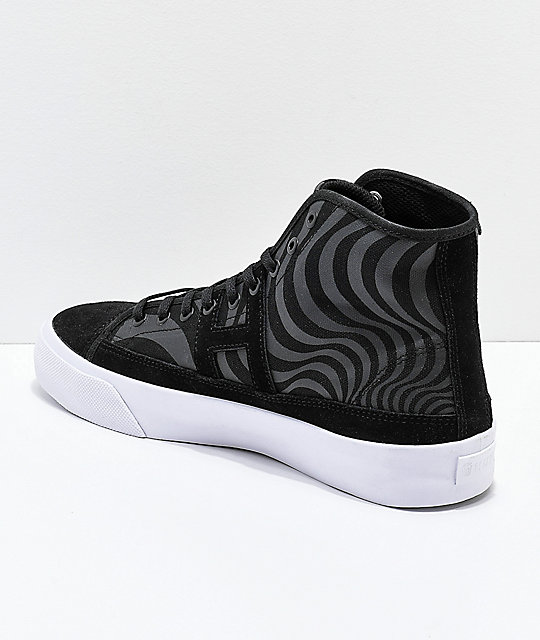 HUF x Spitfire Hupper 2 Hi Black &amp; White Skate Shoes Zumiez