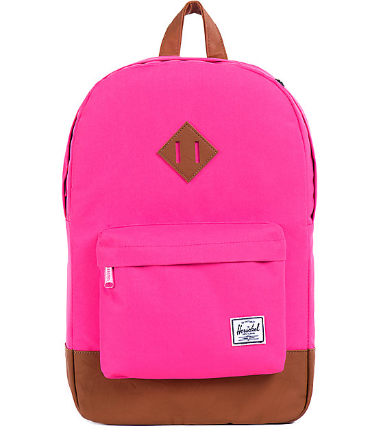 Herschel Supply Co Heritage Neon Pink 21l Backpack Zumiez Herschel Supply Co Heritage Neon Pink 21l Backpack