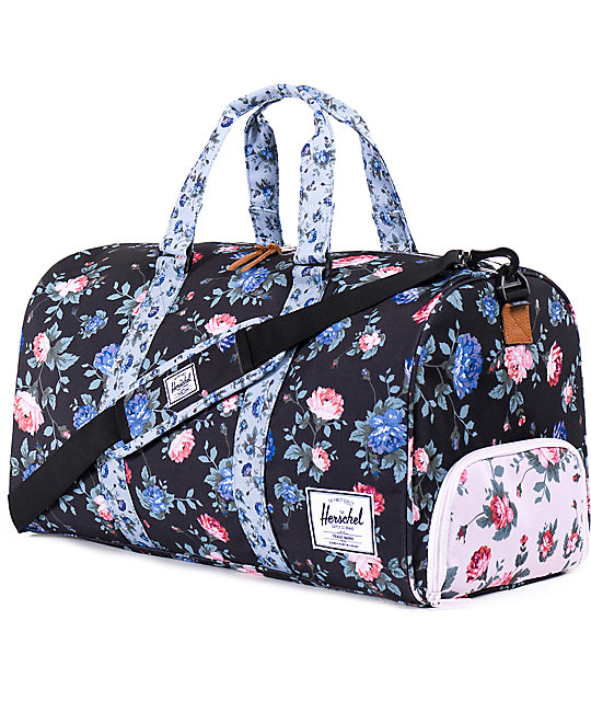 floral duffle bag