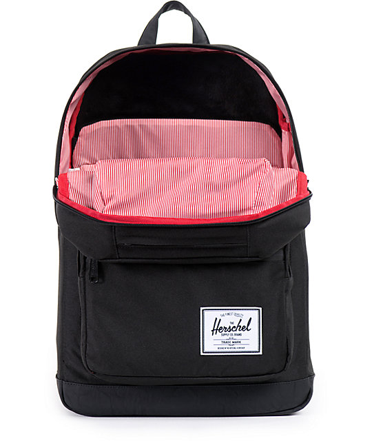 Herschel Supply Co. Pop Quiz Black Faux Leather 20L Backpack | Zumiez