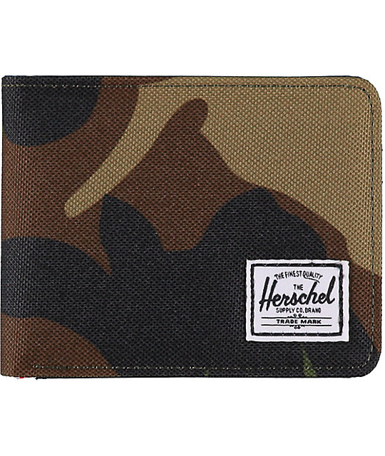 Herschel Supply Co Roy Camo Print Canvas Bifold Wallet Zumiez Roy Camo Print Canvas Bifold Wallet