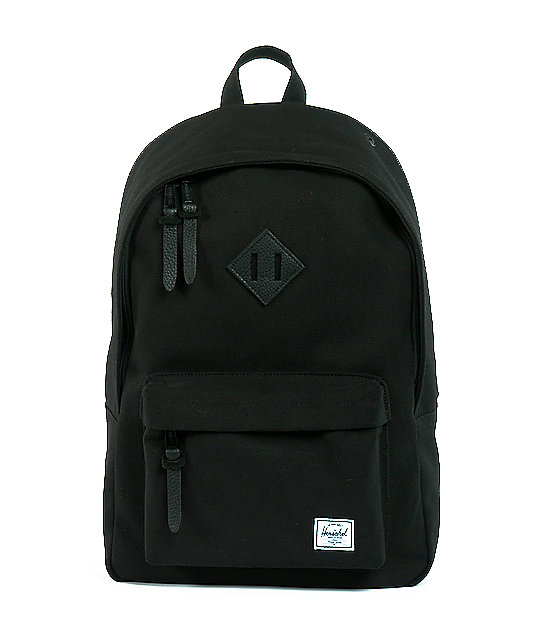 Herschel Supply Co Woodlands Black Canvas Backpack Zumiez Woodlands Black Canvas Backpack