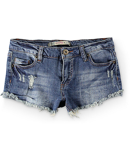 Highway Jeans Lana Medium Wash Denim Shorts | Zumiez