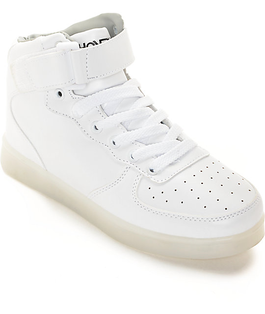 Hoverkicks Super Nova LED White Shoes