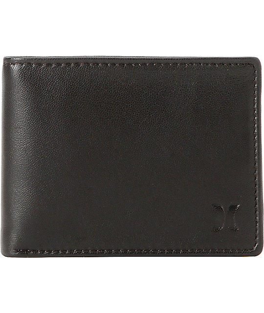 Hurley Broker Tri-Fold Brown Leather Wallet | Zumiez