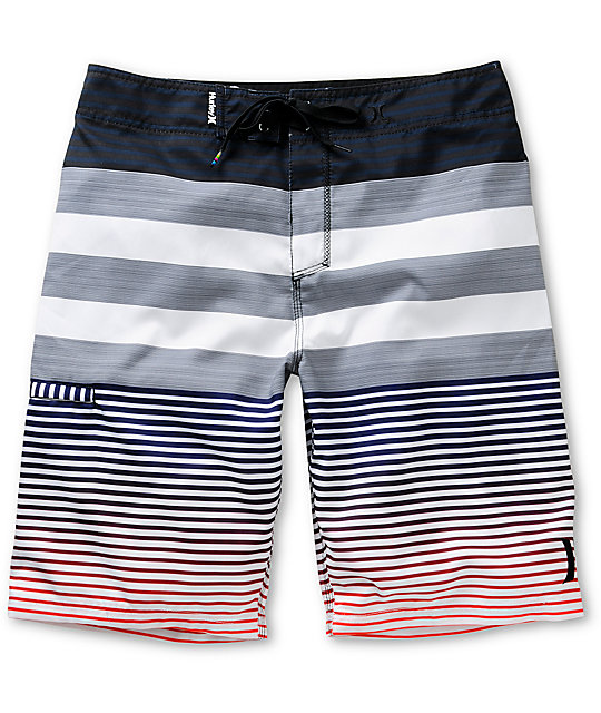 Hurley Echo Navy & Red 22 Board Shorts | Zumiez