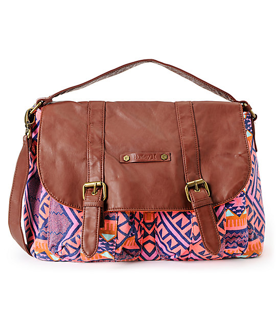 Hurley One Only Tribal Print Satchel Purse Zumiez Hurley One Only Tribal Print Satchel Purse