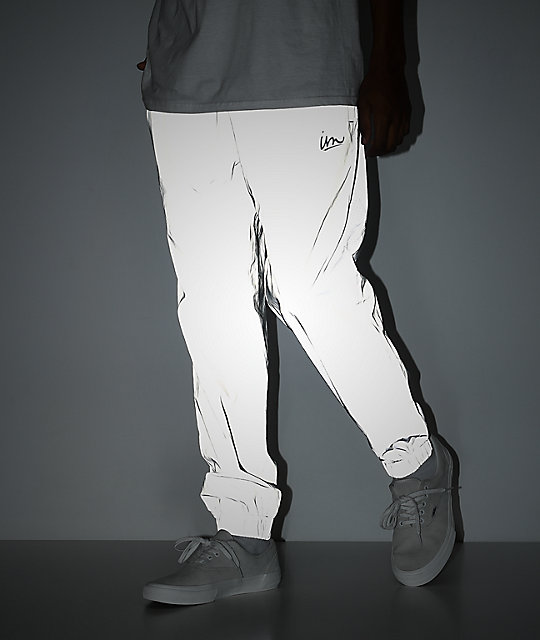 mens reflective track pants