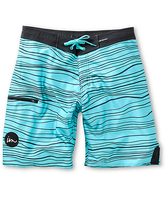 Imperial Motion Hanger Turquoise & Black 20 Board Shorts