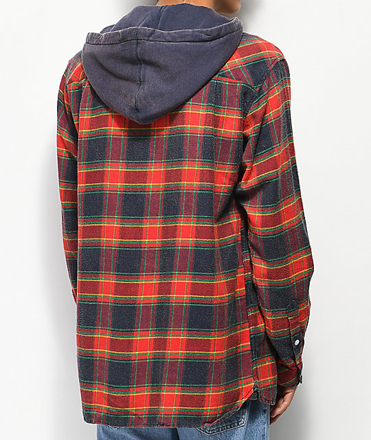 men's flannel hooded shirts