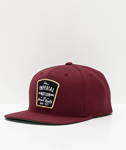 maroon strapback hat