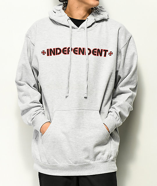 grey independent hoodie