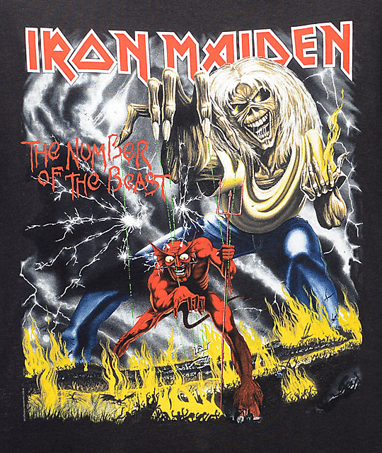 Iron Maiden Number Of The Beast Black T-Shirt | Zumiez