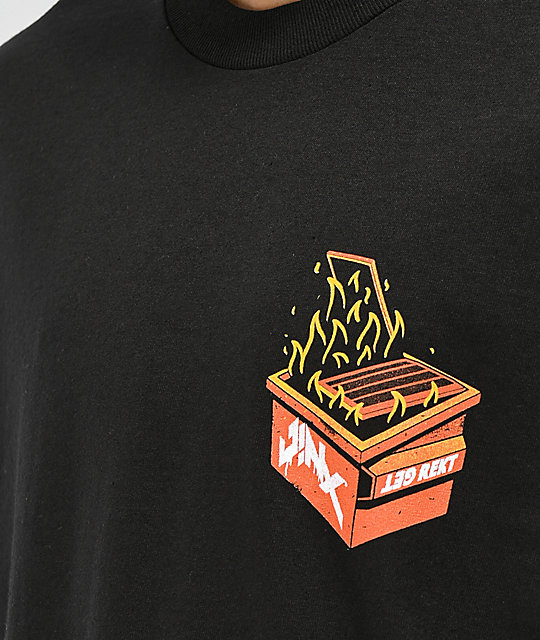 J!NX Dumpster Fire Black T-Shirt | Zumiez