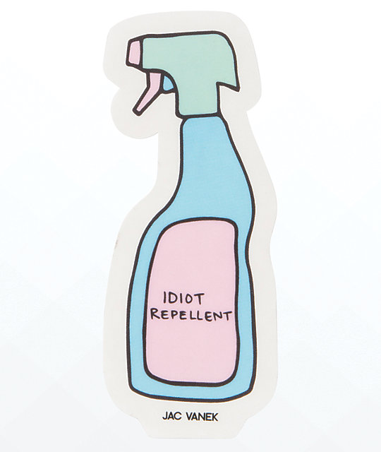 jv by jac vanek idiot repellent sticker zumiez