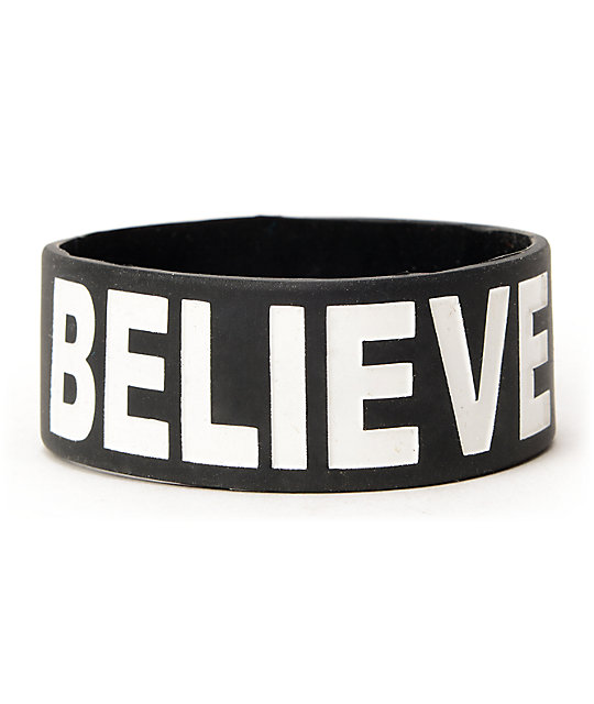 Jac Vanek Believe Black Rubber Bracelet Jac Vanek Believe Black Rubber Bracelet