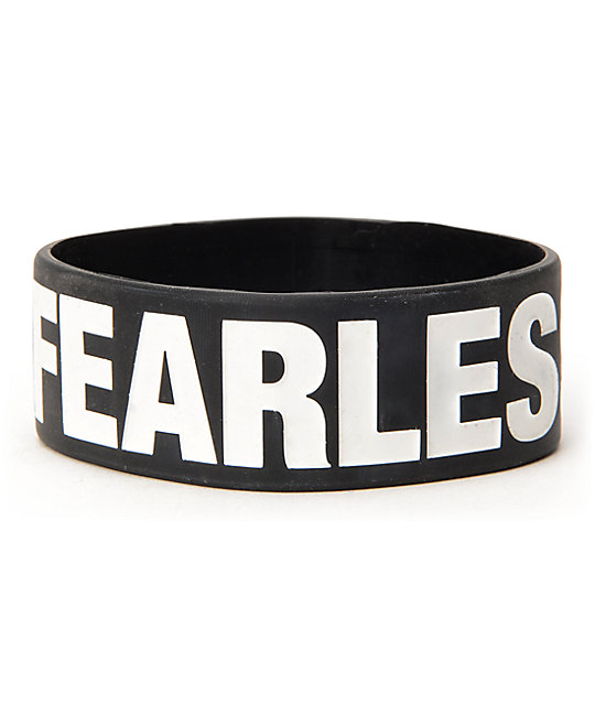 Jac Vanek Fearless Black Rubber Bracelet Zumiez Jac Vanek Fearless Black Rubber Bracelet