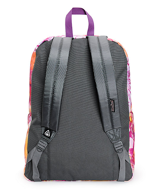 jansport black label superbreak sunflower backpack