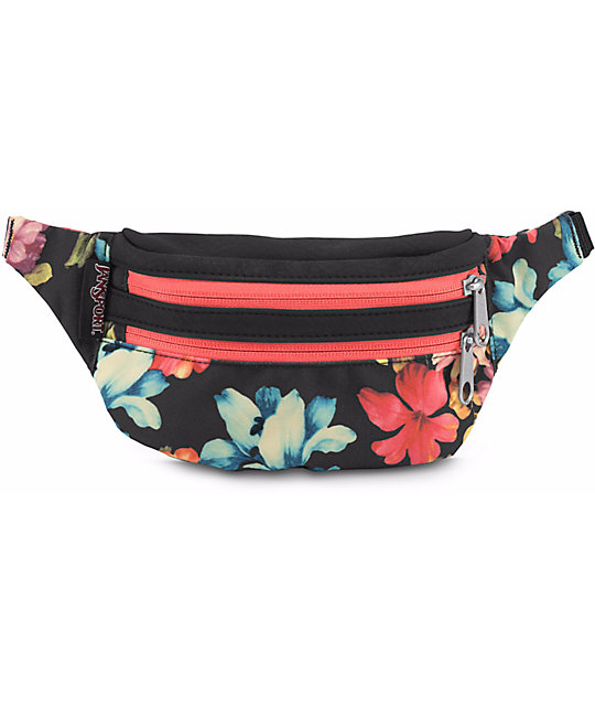 JanSport Hippyland Floral & Black Fanny Pack | Zumiez