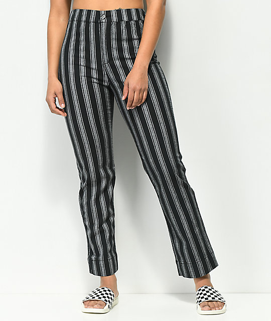 black and white crop pants