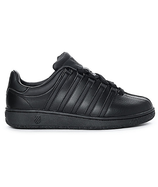 K-Swiss Classic VN All Black Shoes | Zumiez