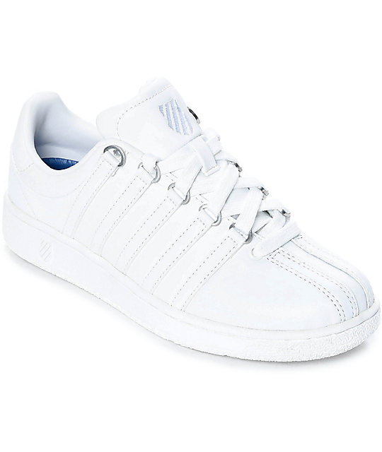 all white k swiss classics