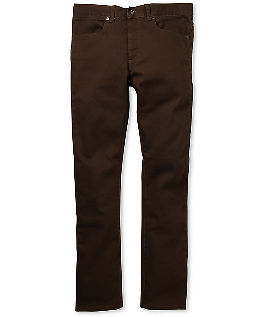 KR3W K-Skinny Chocolate Brown Super Skinny Jeans | Zumiez